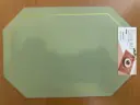 ON-5619 – Octagon PVC Placemat (Sage Green with Gold Trim & Gray Back) 