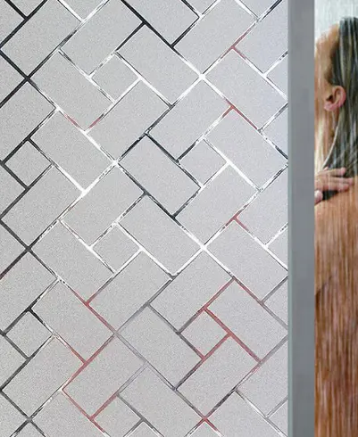 HS-5604 Diagonal Grid Embossed Static Cling Window Film