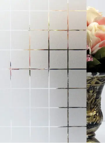HS-5605 Square Grid Embossed Static Cling Window Film 
