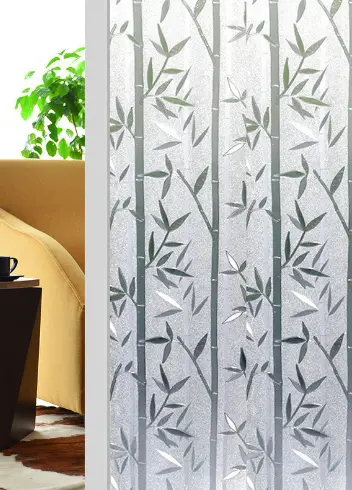 HS-5607 Bamboo Pattern Embossed Static Cling Window Film