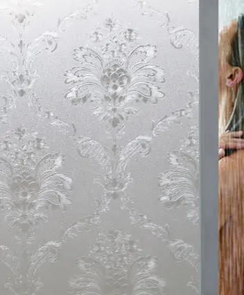 HS-5609 Damask Pattern Embossed Static Cling Window Film