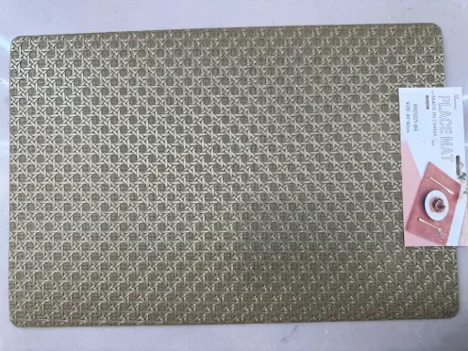 ON-5607 – Rectangular PVC Placemat (Olive Geometric Pattern)