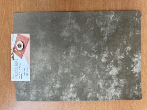 ON-5616 – Rectangular PVC Placemat (Metallic Marbled Brown Finish)
