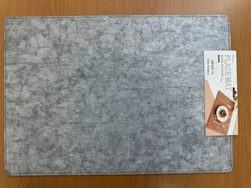 ON-5623 – Rectangular PVC Placemat (Silver Marbled Texture)