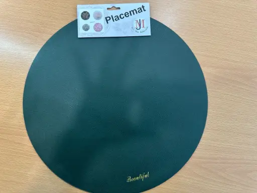 ON-5634 – Round PVC Placemat (Dark Green) 